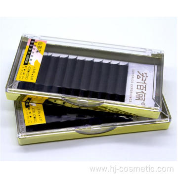 Natural Mink 8/9/10/11/12 Lines Individual Single Eyelash Grafting 0.07mm faux mink lashes